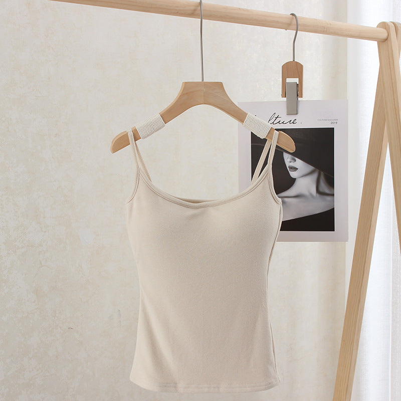 Women's Removable Chest Pad Backless Vest