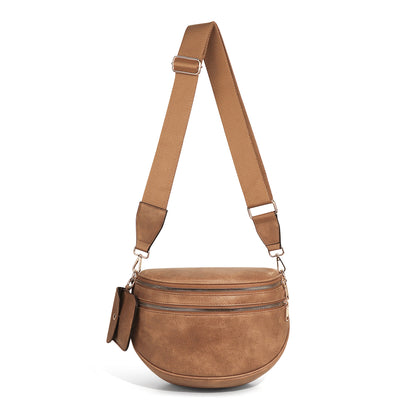 Bolso bandolera con estampado de ajedrez