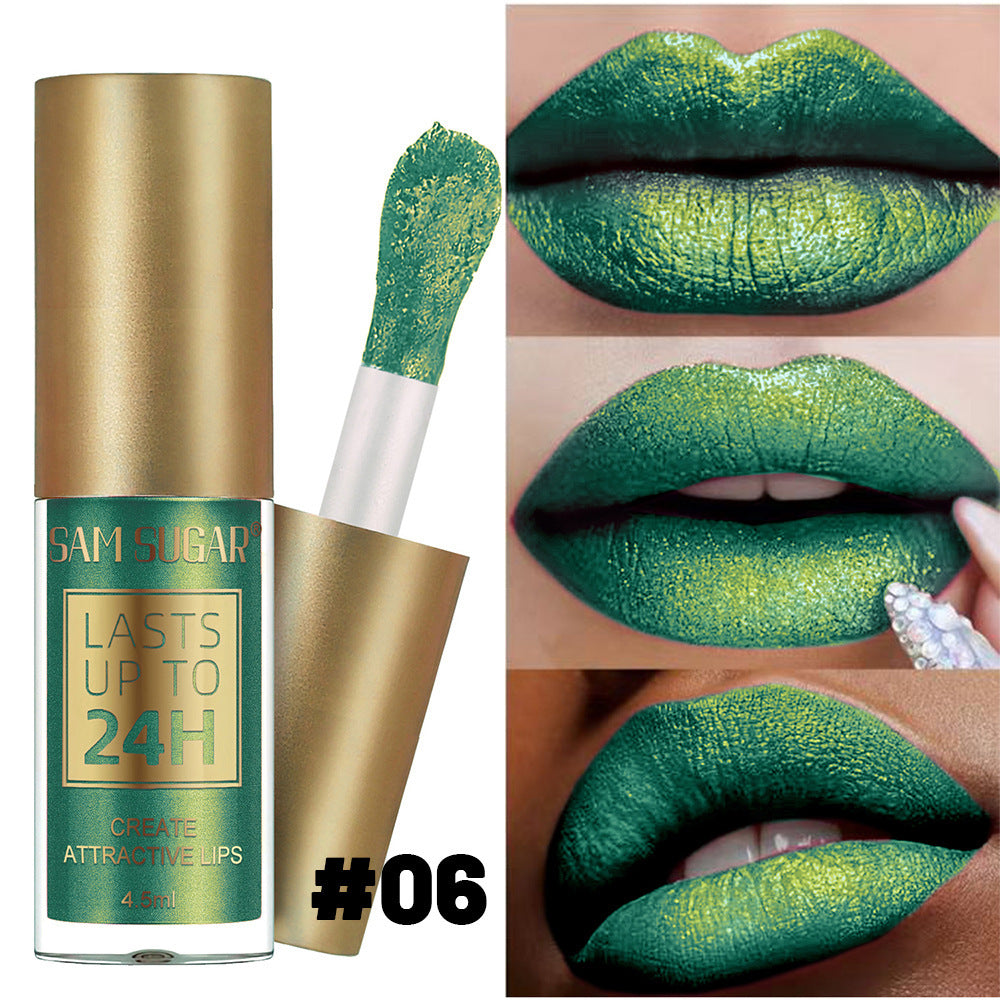 Labial metálico de 6 colores de Sam Sugar