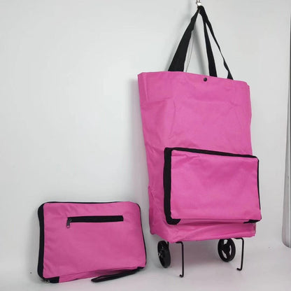 Carrito de compra telescópico plegable con ruedas
