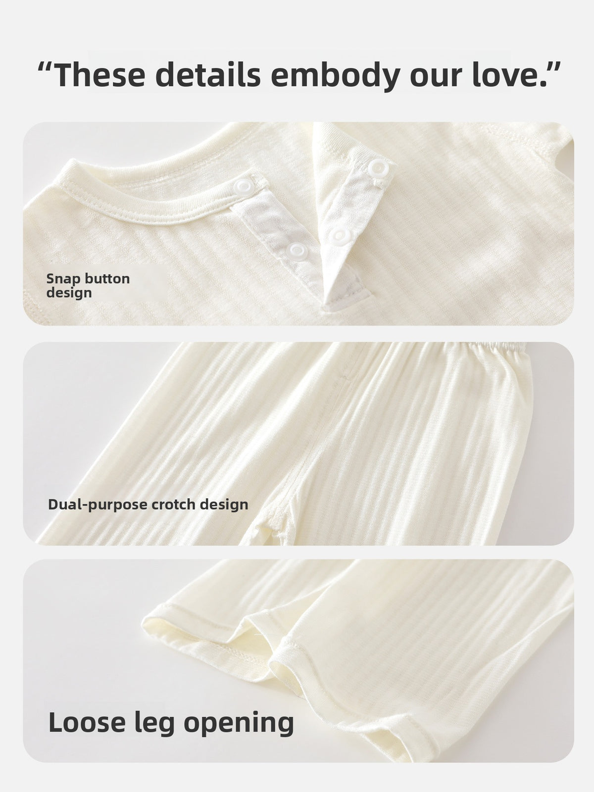 Conjunto de pijama de manga larga de algodón para bebé