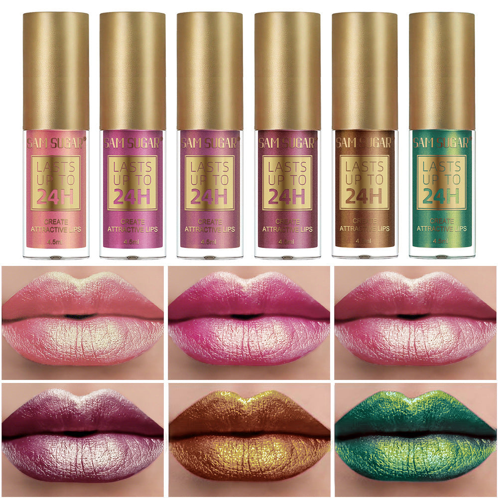 Labial metálico de 6 colores de Sam Sugar