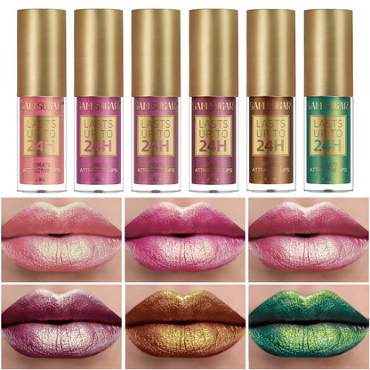 Labial metálico de 6 colores de Sam Sugar