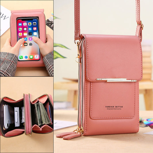 Bolso bandolera para teléfono con pantalla táctil