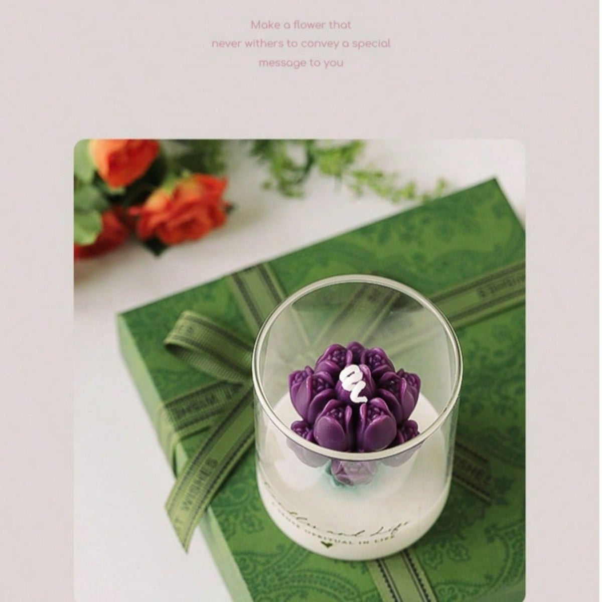 Velas aromáticas con forma de tulipán