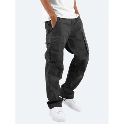Pantalones cargo para hombre con cintura ajustable