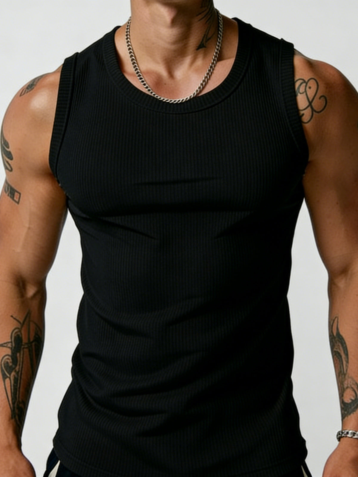 Camiseta sin mangas ajustada para hombre