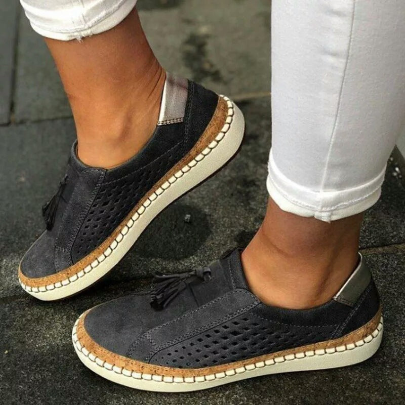 Zapatos casuales con borlas estilo coreano para mujer