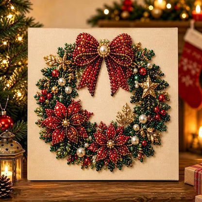 Christmas Diamond Painting DIY Set with Santa Claus and Reindeer Design