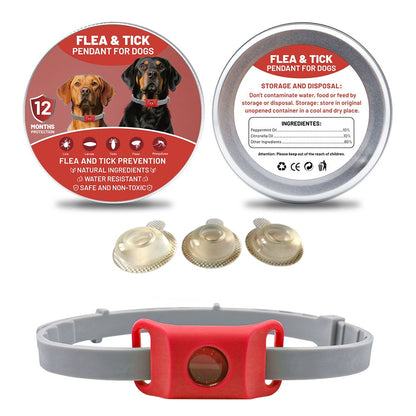 Collar repelente de mascotas ajustable de silicona con aceite esencial