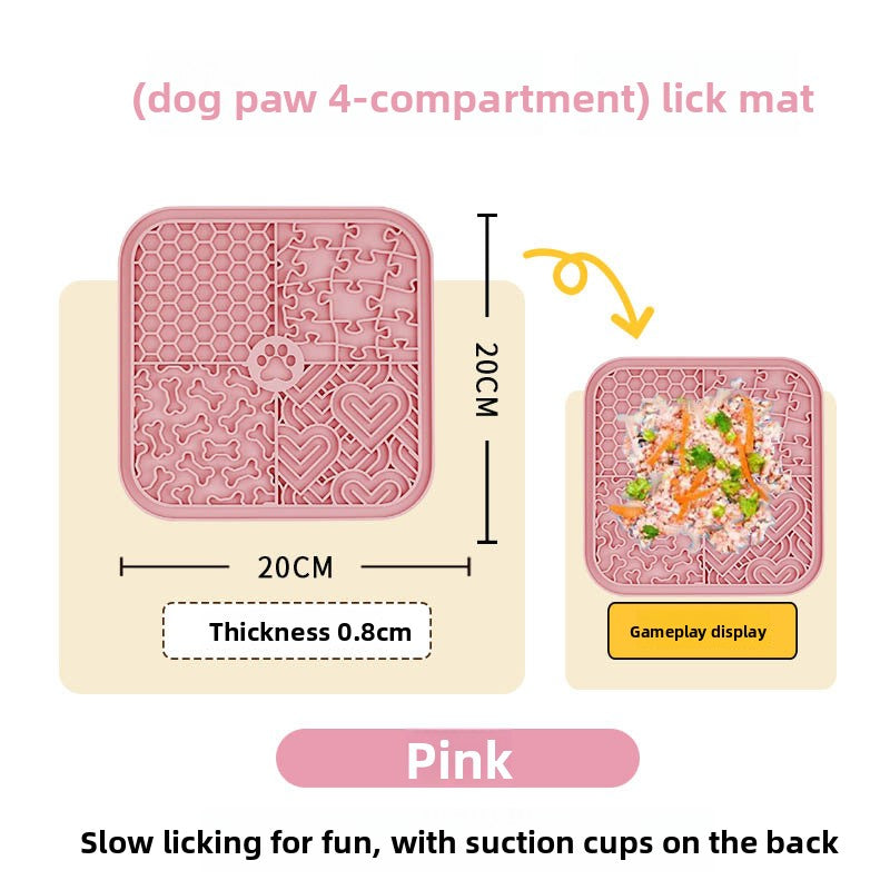 Alfombrilla de silicona para lamer perros, alfombrilla para lamer mascotas, comedero de alimentación lenta.