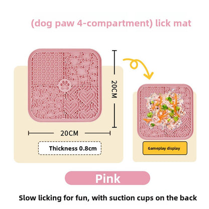 Alfombrilla de silicona para lamer perros, alfombrilla para lamer mascotas, comedero de alimentación lenta.