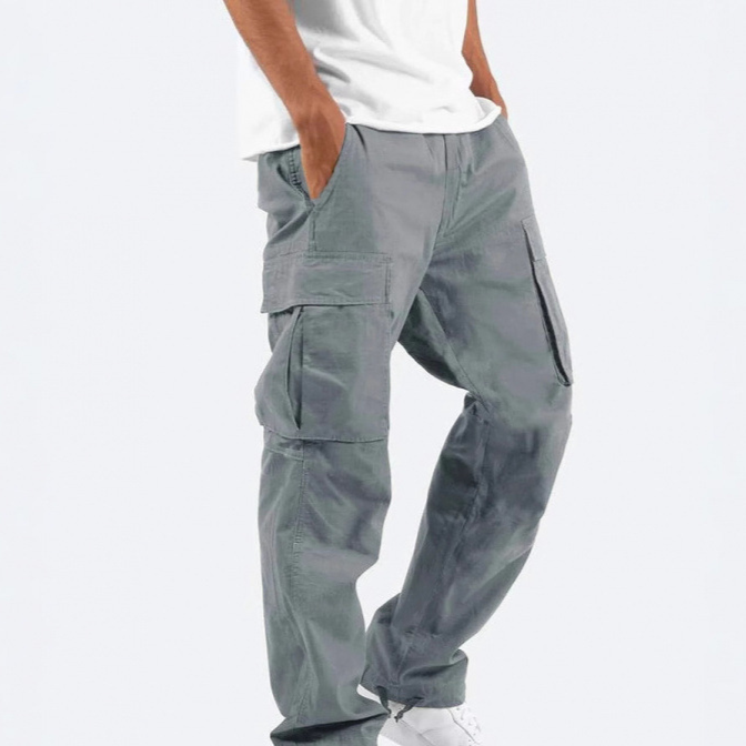 Pantalones cargo de hombre con cordón ajustable