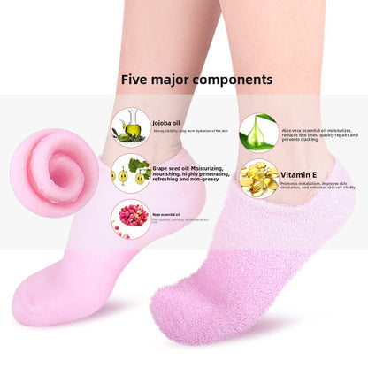 Calcetines de nailon con gel hidratante para pies