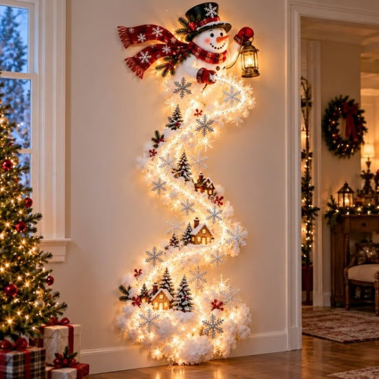 Lámpara de pared con diseño de rastro mágico navideño