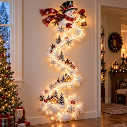 Lámpara de pared con diseño de rastro mágico navideño