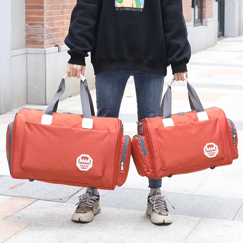 Bolsa de viaje impermeable de gran capacidad con compartimento para zapatos.
