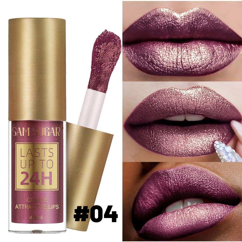Labial metálico de 6 colores de Sam Sugar