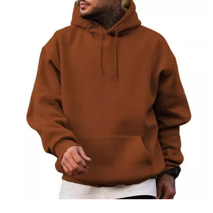 Sudadera de color liso estilo americano con capucha