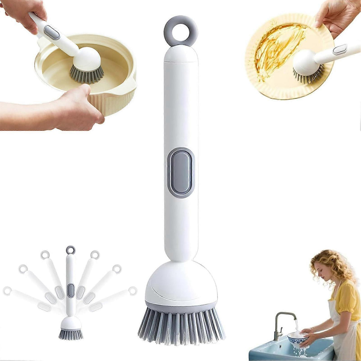 Cepillo giratorio ajustable para ollas