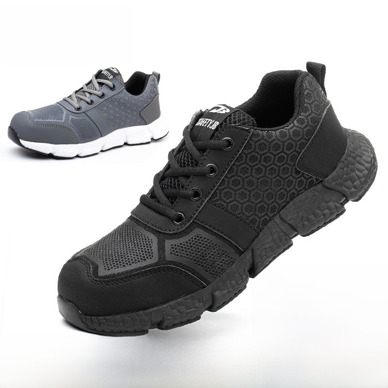 Zapatos de trabajo de seguridad transpirables con puntera de acero para hombre