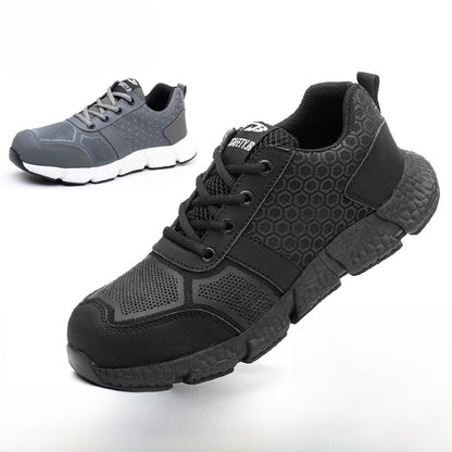 Zapatos de trabajo de seguridad transpirables con puntera de acero para hombre