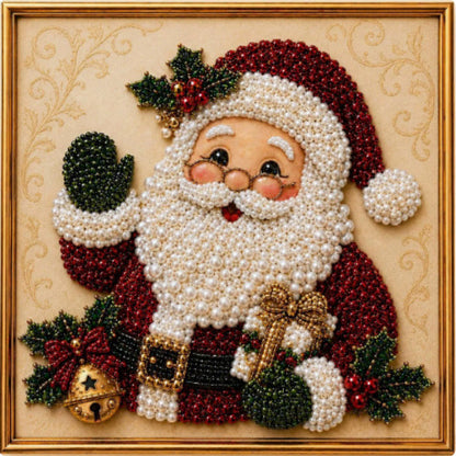 Christmas Diamond Painting DIY Set with Santa Claus and Reindeer Design