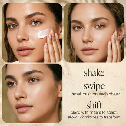 Base de maquillaje líquida que cambia de color, corrector ligero, sérum CC que ajusta el color