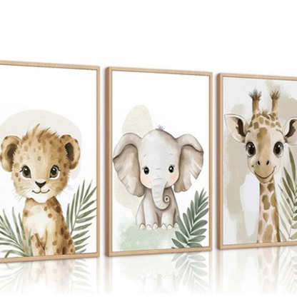 Juego de 3 lienzos decorativos modernos con paisajes estilos nórdicos