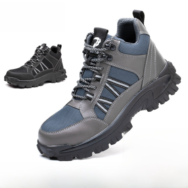 Zapatos de trabajo de seguridad transpirables con puntera de acero para hombre