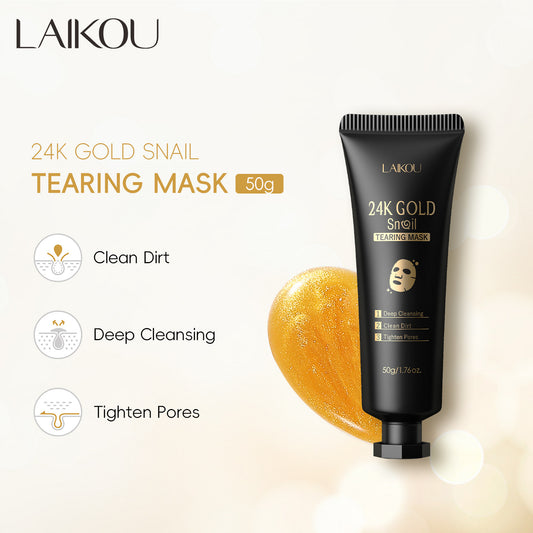 Mascarilla para puntos negros con laminas de oro