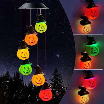 Guirnalda de luces decorativas de Halloween carga solar