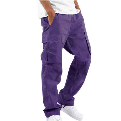 Pantalones cargo para hombre con cintura ajustable