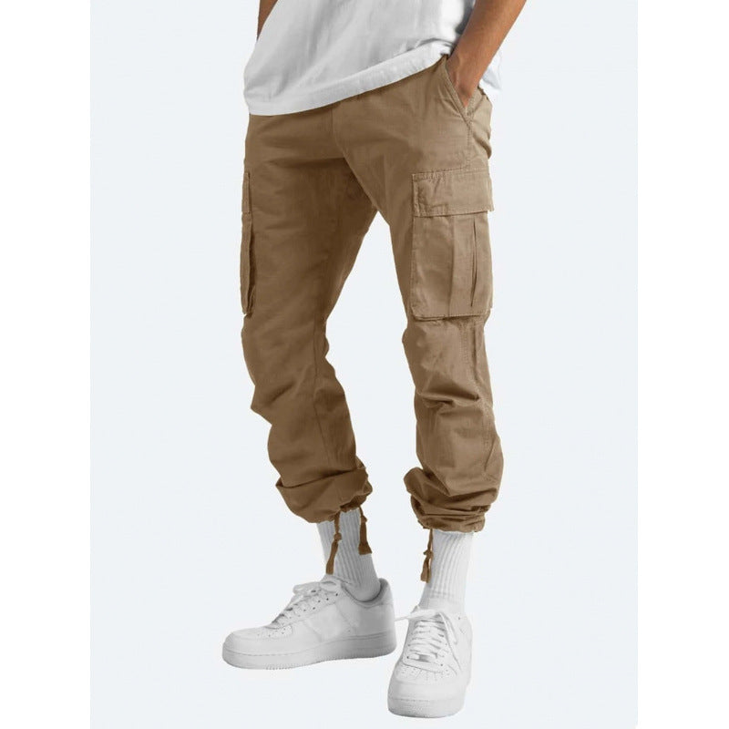 Pantalones cargo para hombre con cintura ajustable