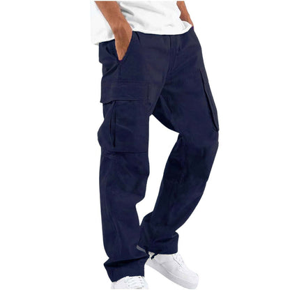 Pantalones cargo para hombre con cintura ajustable