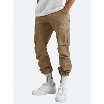 Pantalones cargo para hombre con cintura ajustable