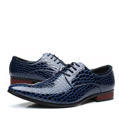 Zapatos de cuero de punta para hombre