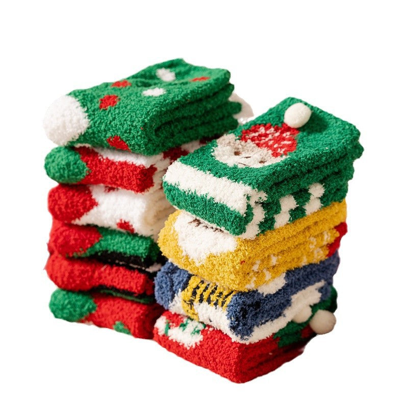 Calcetines térmicos navideños de forro polar