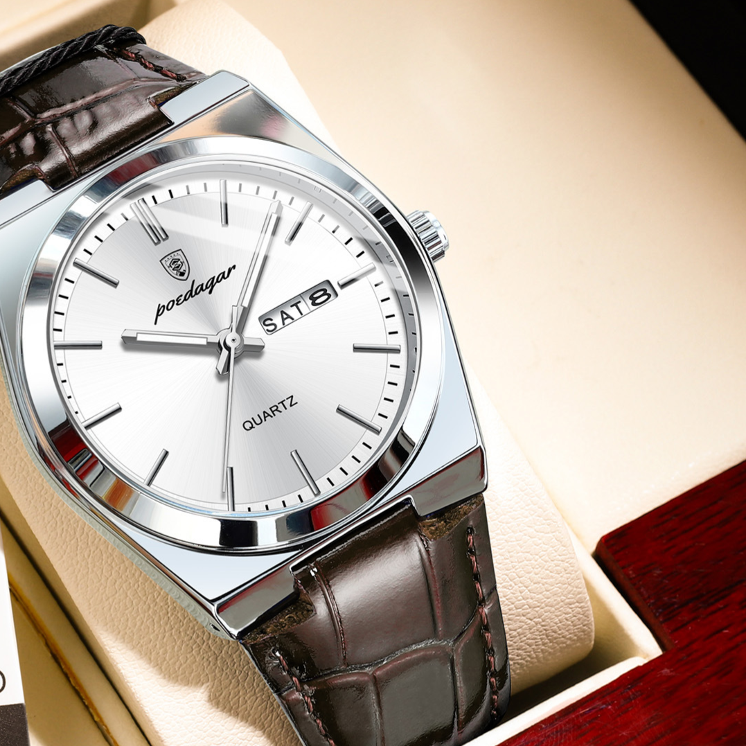 Reloj de cuarzo ultrafino para hombre