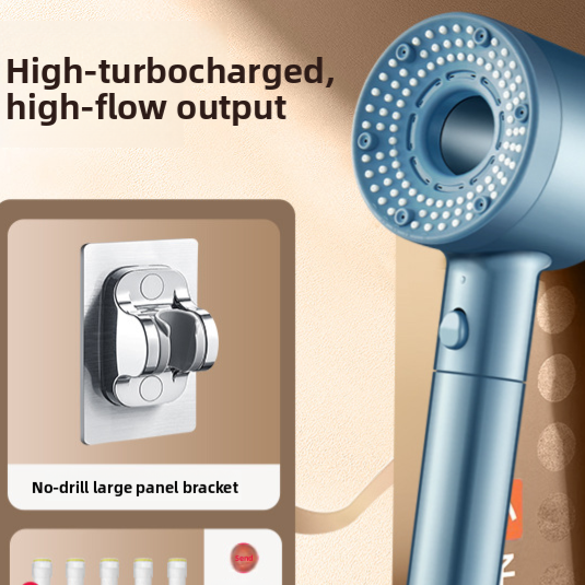 Cabezal de ducha turboalimentado