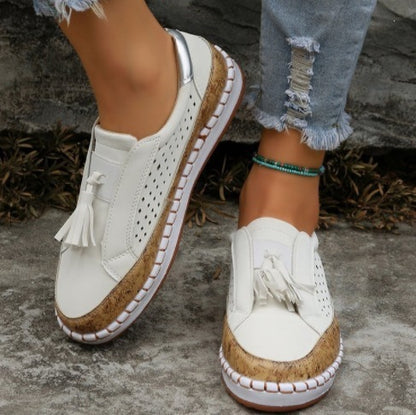 Zapatos casuales con borlas estilo coreano para mujer