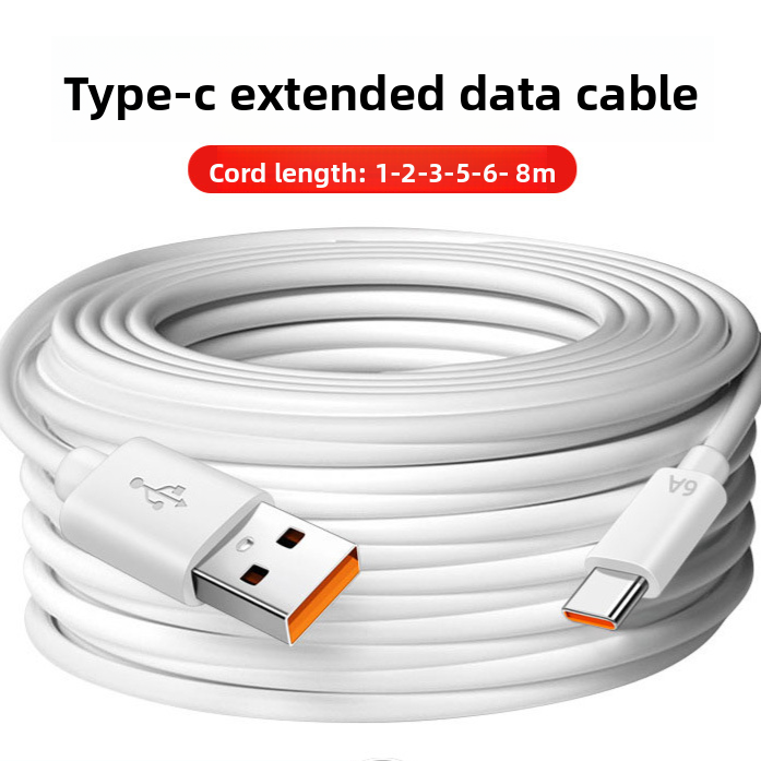 Cable USB de carga rapida de longitud extendida para dispositivos Android y Tipo-C