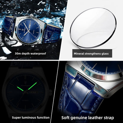 Reloj de cuarzo ultrafino para hombre