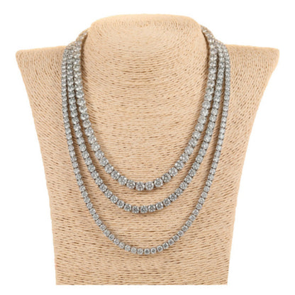Collar de cadena con circonitas