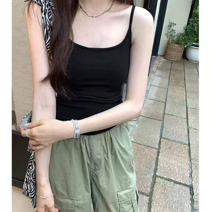 Women's Removable Chest Pad Backless Vest