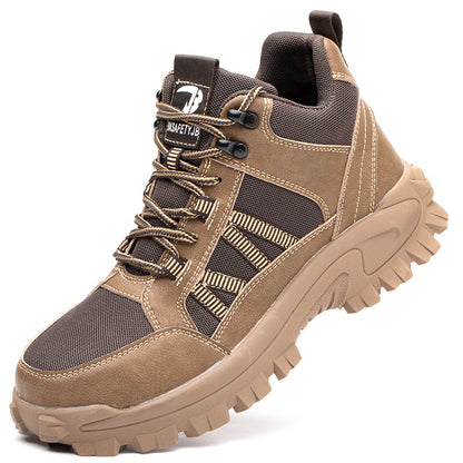Zapatos de trabajo de seguridad transpirables con puntera de acero para hombre