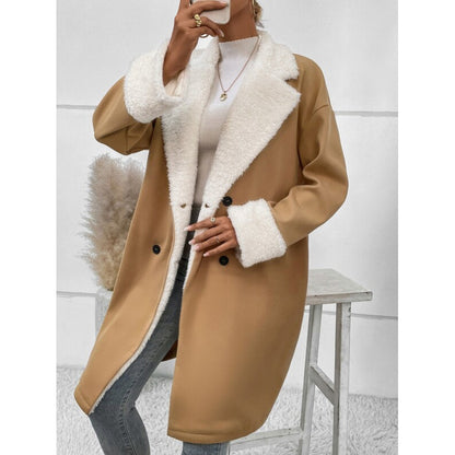 Abrigo de invierno para mujer de mezcla de lana