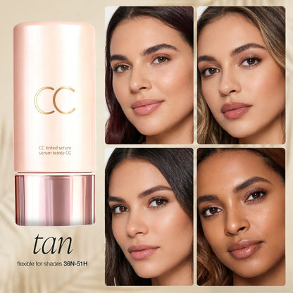 Base de maquillaje líquida que cambia de color, corrector ligero, sérum CC que ajusta el color
