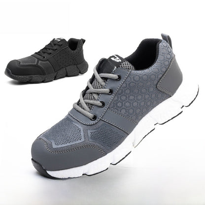 Zapatos de trabajo de seguridad transpirables con puntera de acero para hombre