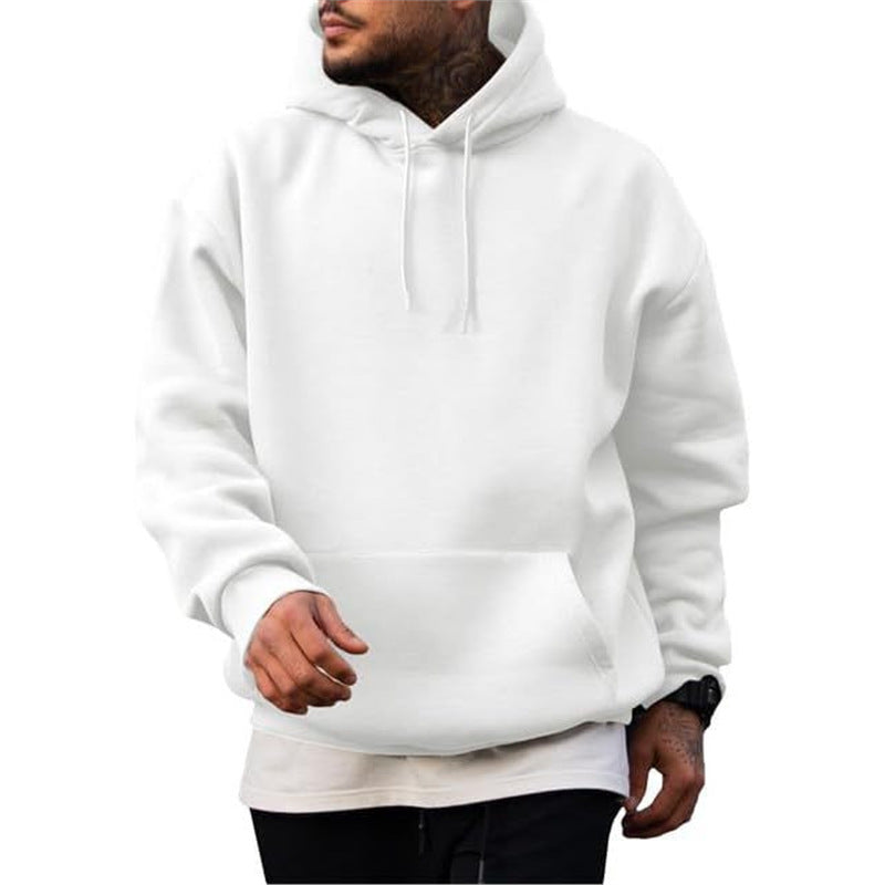 Sudadera de color liso estilo americano con capucha